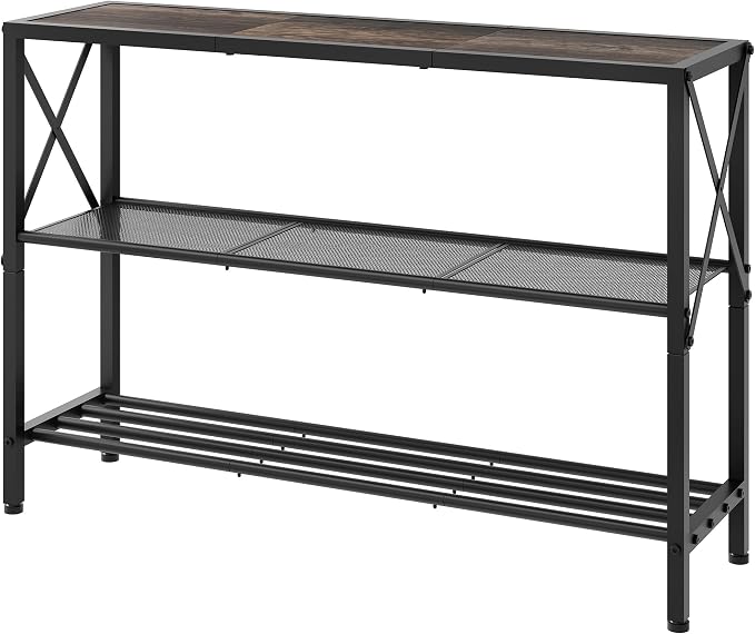 Hoctieon Industrial Console Table, 3 Tier Entryway Table, Hallway Table - Image 9
