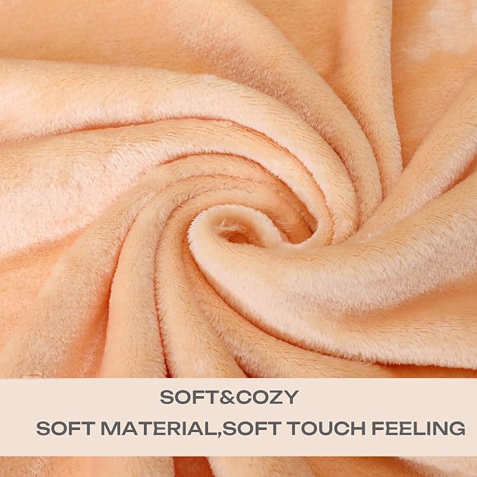 Pink Fleece Plush Throw Blanket 50"x60"for Couch Sofa Fuzzy Cozy Flannel | - Image 2