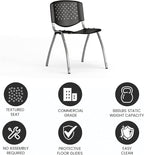 Flash Furniture HERCULES Series 880 lb. Capacity Black Plastic Stack Chair - Image 5