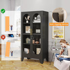 PAOFIN 61" H Locking Display Cabinet - Image 7