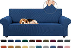 Stretch Couch Covers for Sofa, 3 Cushion Couch Slipcover, Classic Blue by KEKUOU