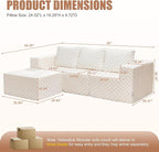 Hobestluk Modular Sectional Sofa Memory Foam Couch Oversized Sectional Sofa - Image 2