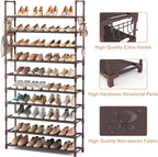 VTRIN 10 Tiers Shoe Rack Tall Large Capacity Wide Shoe Organizer Sturdy Shoe - Image 4