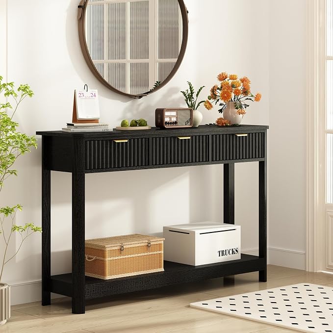 RUSTOWN Fluted Wood Console Table - Image 2
