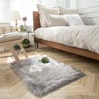 Ashler faux fur rug, Fluffy Shaggy Area Rug Ultra Soft 2 x 2.9 Feet Rectangle - Image 2