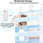 Blue Over the Door Organizer 5 Tiers, Extra Large Behind Door Storage of 10 - Image 2