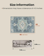 AMADA HOMEFURNISHING Washable Area Rugs, Low-Profile Washable Rug - Image 2