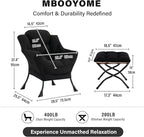 MBOOYOME Lazy Chair with Folding Ottoman, Modern Accent Lounge Armchair with - Image 3