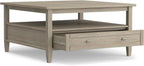 SIMPLIHOME Warm Shaker Solid Wood Transitional-Style 36-inch Wide Coffee Table - Image 2