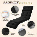 Chaise Lounge Cushion Outdoor, Waterproof Thick Patio Lounge Chair Cushion - Image 4