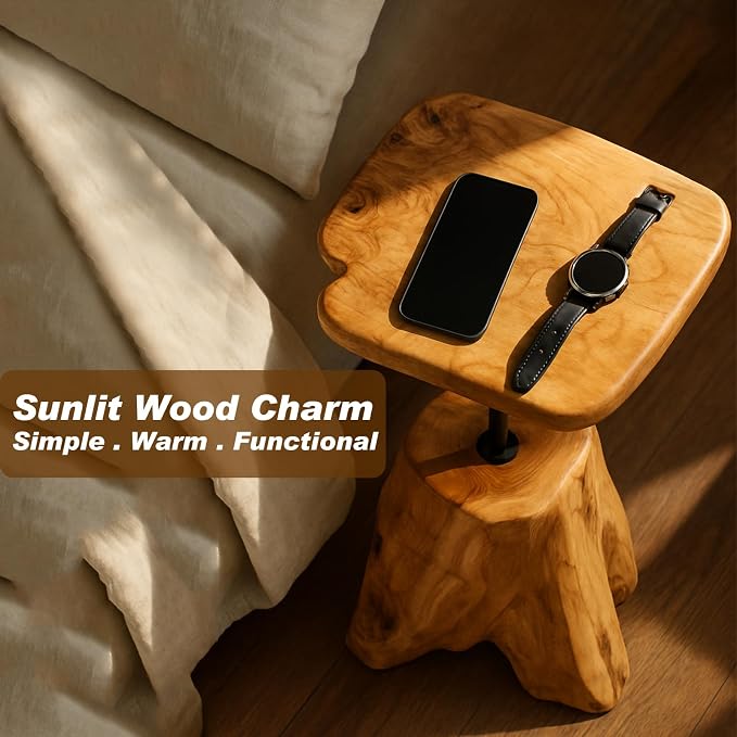 Natural Edge Cedar Stump Side Table - Image 6
