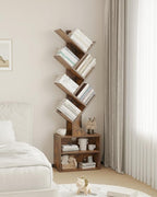 SUNMORY 6 Tier Tree Bookshelf, Small Bookcase - Image 8