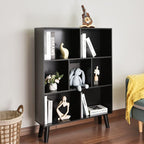YAHARBO Black Bookshelf, 3 Tier Modern Bookcase - Image 4