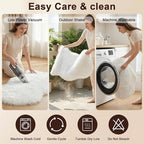 duduta White Faux Sheepskin Runner Rugs 2x6 ft, Fluffy Fur Couch Covers | Shag - Image 4