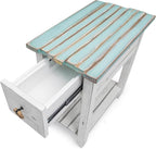 Sea Winds Trading Picket Fence Chairside Table Kiln-Dried Solid Wood Distressed - Image 8