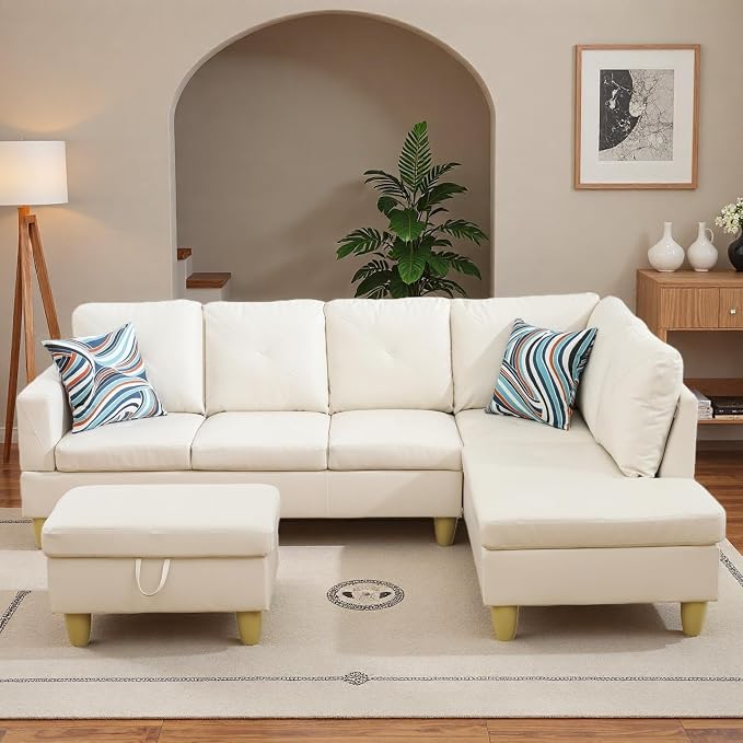 97.5" L Shaped Couch Set, Modular Sectional Couches - Image 6