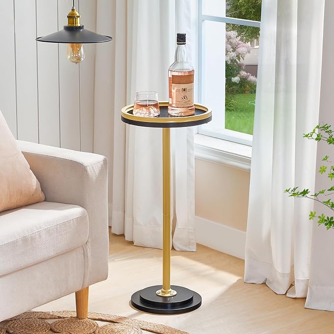 HOOBRO Small Round Side Table, Drink Table, Coffee Martini Table - Image 8