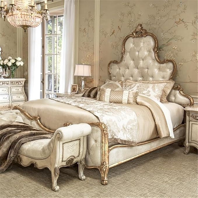 Michael Amini Platine de Royale Velvet Accent Bench - Image 2