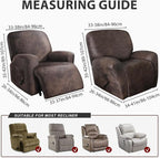 ANARACHON Recliner Chair Covers Leather Like, 4 Pieces Recliner Cover - Image 3