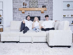 Belffin Corduroy Fabric Loveseat Module - Image 7