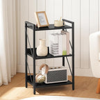HOOBRO Bookshelf, 3-Tier Industrial Bookcase, Book Shelf Storage Organizer - Image 7