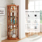 Corner Display Curio Cabinets - Image 6