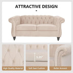 QHITTY 2 Piece Living Room Set, Sectional Chesterfield Sofa Chair Contemporary - Image 5