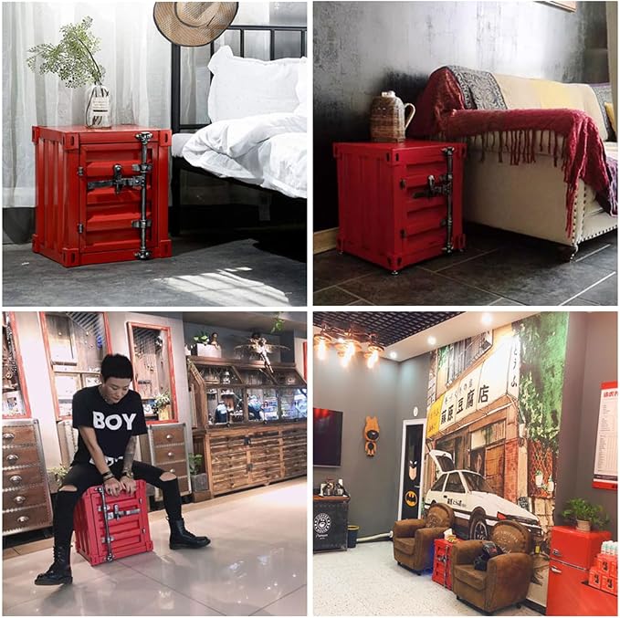 ZHAOYONGLI-End Tables Industrial Nightstand Table, New - Image 5