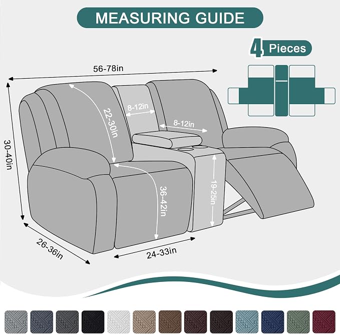 Ruaozz Loveseat Recliner Covers - Image 2