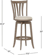 Hillsdale 29.5" Savana Wood Swival Bar Height Stool - Image 2