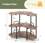 Giantex 3-Tier Bar Table, Corner Bar Cabinet, Liquor Home Bar Unit - Image 3