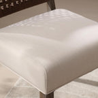 LZAREAL Farmhouse Dining Chairs Set of 2 Linen Fabric Upholstered Accent Side - Image 7