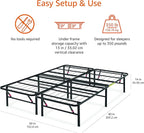 Amazon Basics Bed Frame with Storage, Foldable Metal Platform, Sturdy Steel - Image 2