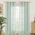 YoungsTex Mint Green Linen Semi Sheer Curtains 84 Inches Length by YoungsTex