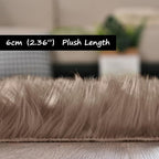 Goolela Circle Sheepskin Rug 5ft Round Fluffy Fuzzy Furry Carpet - Image 4
