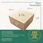 BJDesign Square Tatami Bench and Raised Platform Unit | Japanese Style Igusa - Image 2