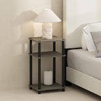 Furinno Just 3-Tier Turn-N-Tube Open Storage Nightstand, Plastic Poles - Image 4
