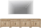 WAMPAT Farmhouse TV Stand for 85 inch TV - Image 4