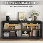 63'' Fluted TV Stand for TVs up to 75'', Modern Media Console - Image 3