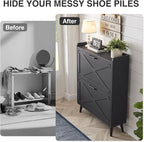 Barnyatoh Shoe Storage Cabinet, Farmhouse Shoe Organizer - Image 4