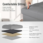 Ottoman with Storage, Ottoman Foot Rest Stool with Handles & Side Pocket. - Image 7