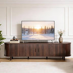 70" Mid Century Modern TV Stand, Wood TV Consoles - Image 3