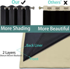 Yakamok Beige Blackout Curtains 84 Inches Long - Image 5
