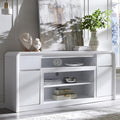 Modern TV Stand for 80 Inch TVs, Media Console Cabinet w/Soundbar & Adjustable by AITJUNZ