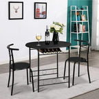 VINGLI 3 Piece Dining Set, Small Kitchen Table Set - Image 3