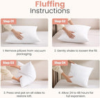 Utopia Bedding 18x18 Pillow Inserts, 2 Pack | Indoor cushion inserts - Image 3