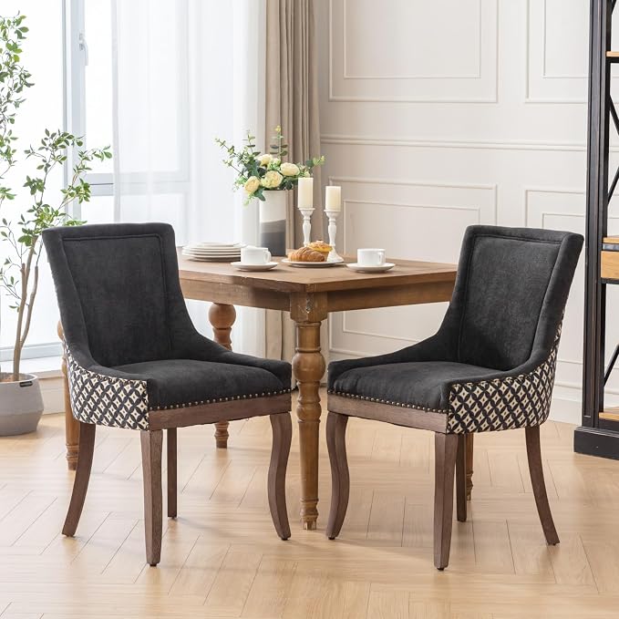 Modern Dining Chairs Set of 2, High Back Dining Chairs Side Chairs - Image 2