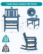 SERWALL Outdoor Rocking Chairs Set of 2 - Image 2