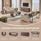 IFGET 48" Modern Coffee Table, 2-Tier Minimalist Center Table - Image 7