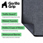 GORILLA GRIP Waterproof Traffic Guard Door Mat, 2 Pack Indoor Outdoor Durable - Image 2